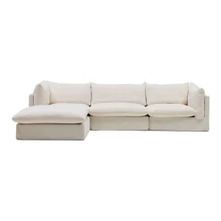 Sale Horgans Mia Modular Sofa 3 Seat with Ottoman Warm Ivory