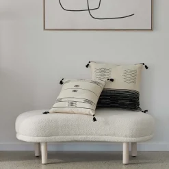 Sale Horgans Mika Handwoven Cushion 45x45 Black & White