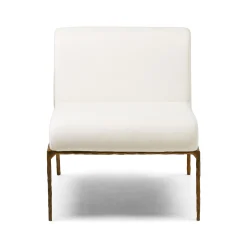 Discount Horgans Mila Chair & Gold Powder White