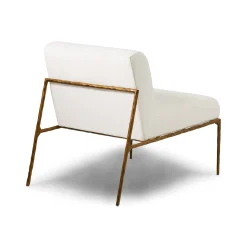 Discount Horgans Mila Chair & Gold Powder White
