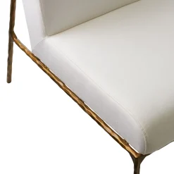 Discount Horgans Mila Chair & Gold Powder White
