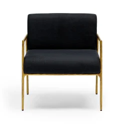 New Horgans Mila Chair with Arms & Gold Black