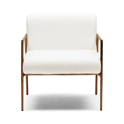 Discount Horgans Mila Chair with Arms & Gold Powder White