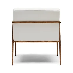 Discount Horgans Mila Chair with Arms & Gold Powder White
