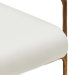 Discount Horgans Mila Chair with Arms & Gold Powder White