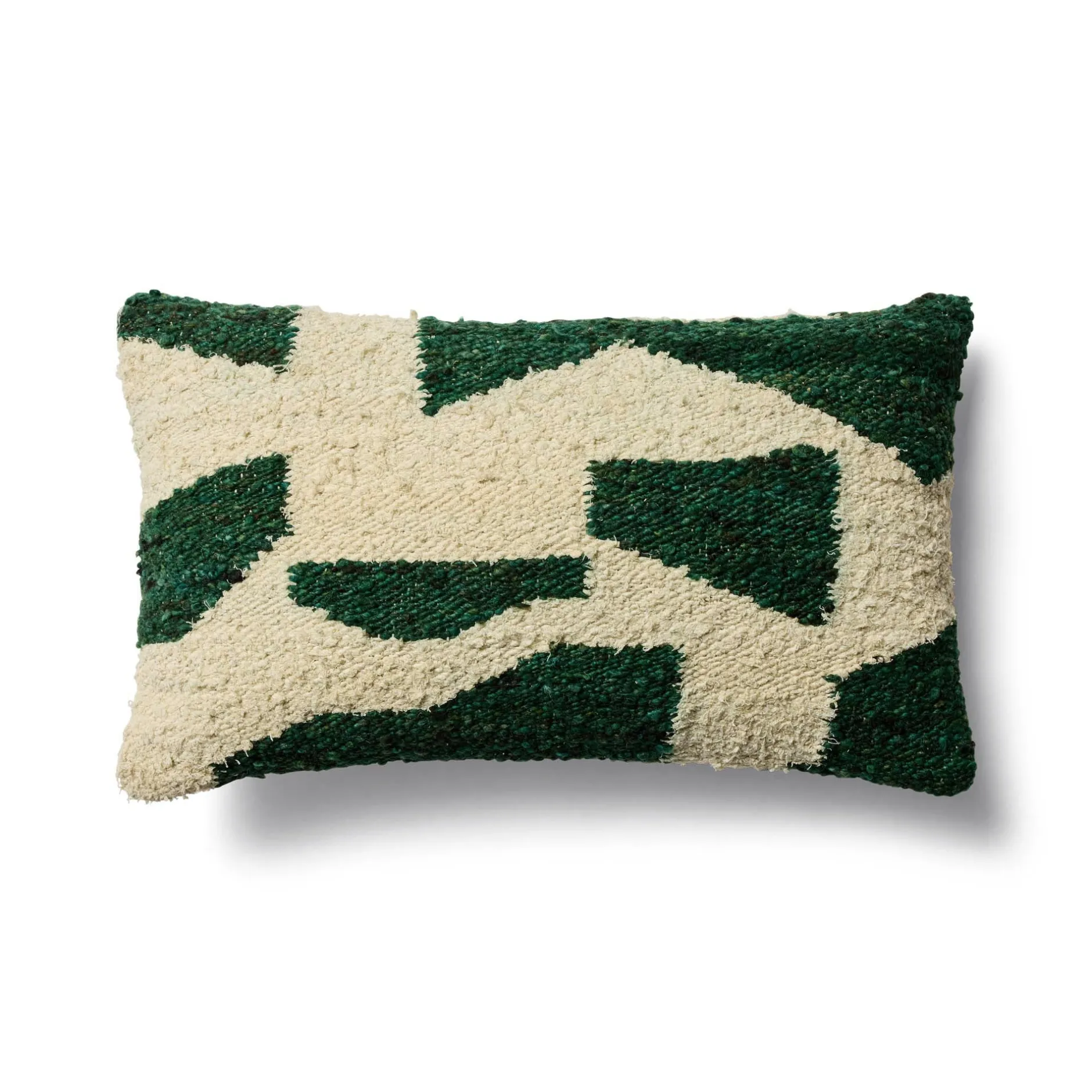 Fashion Horgans Mili Rectangle Cushion 35x60 Green & White