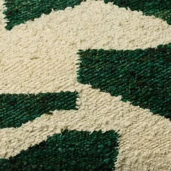 Fashion Horgans Mili Rectangle Cushion 35x60 Green & White