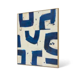Hot Horgans Neve Framed Wall Art Blue & White