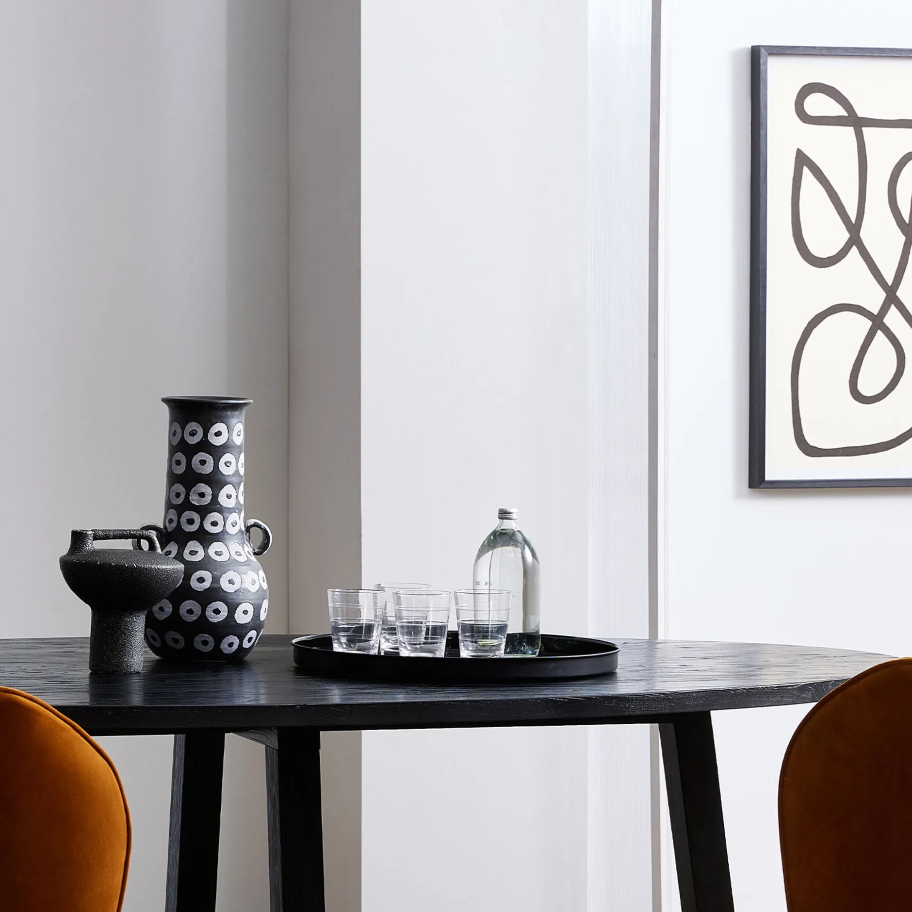 Online Horgans Nobu Vase Rings Black & White