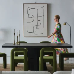 Hot Horgans Odin II Mango Wood Dining Table Black