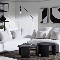 Sale Horgans Oriel Floor Lamp Black & White