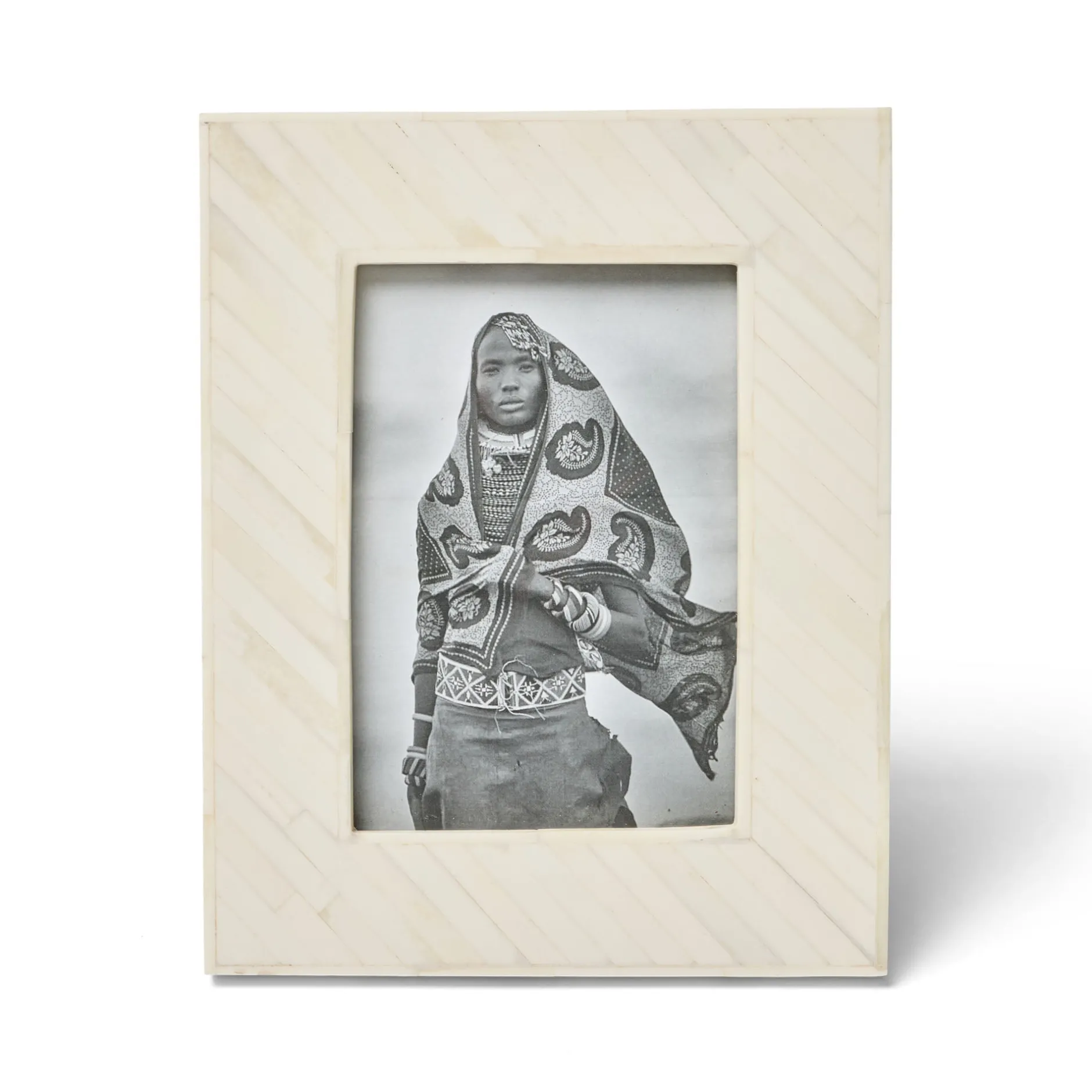 New Horgans Osage Photo Frame 5 x 7 White Bone