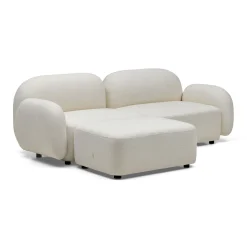Best Horgans Oslo Modular Sofa 2 Seat with Ottoman Frosted Ivory