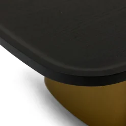 Best Horgans Oval Coffee Table & Gold Sample Black