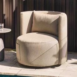 Discount Horgans Palma Swivel Outdoor Chair Taupe