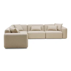 Fashion Horgans Pascal Modular Sofa 5 Seat Corner Biscuit