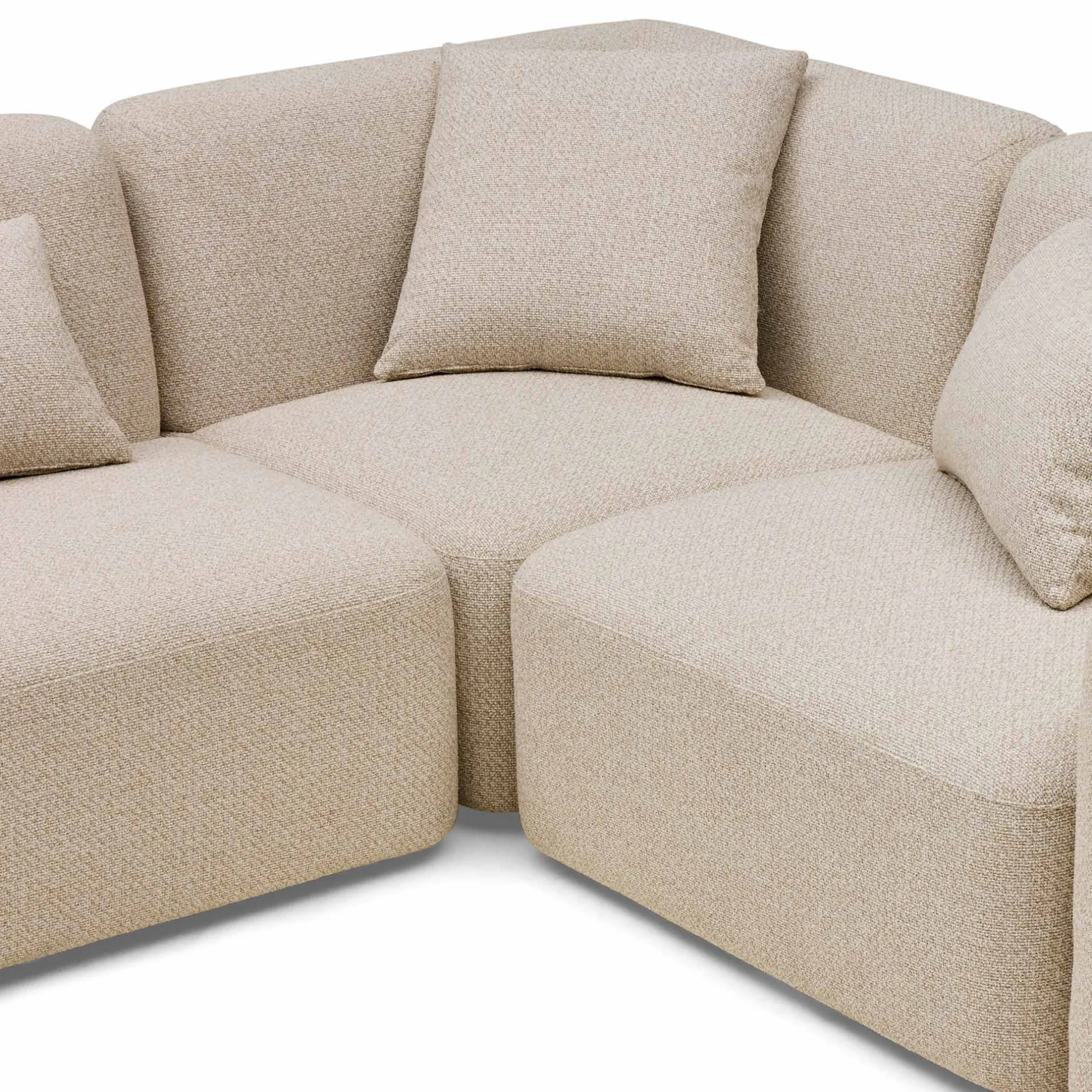 Fashion Horgans Pascal Modular Sofa 5 Seat Corner Biscuit