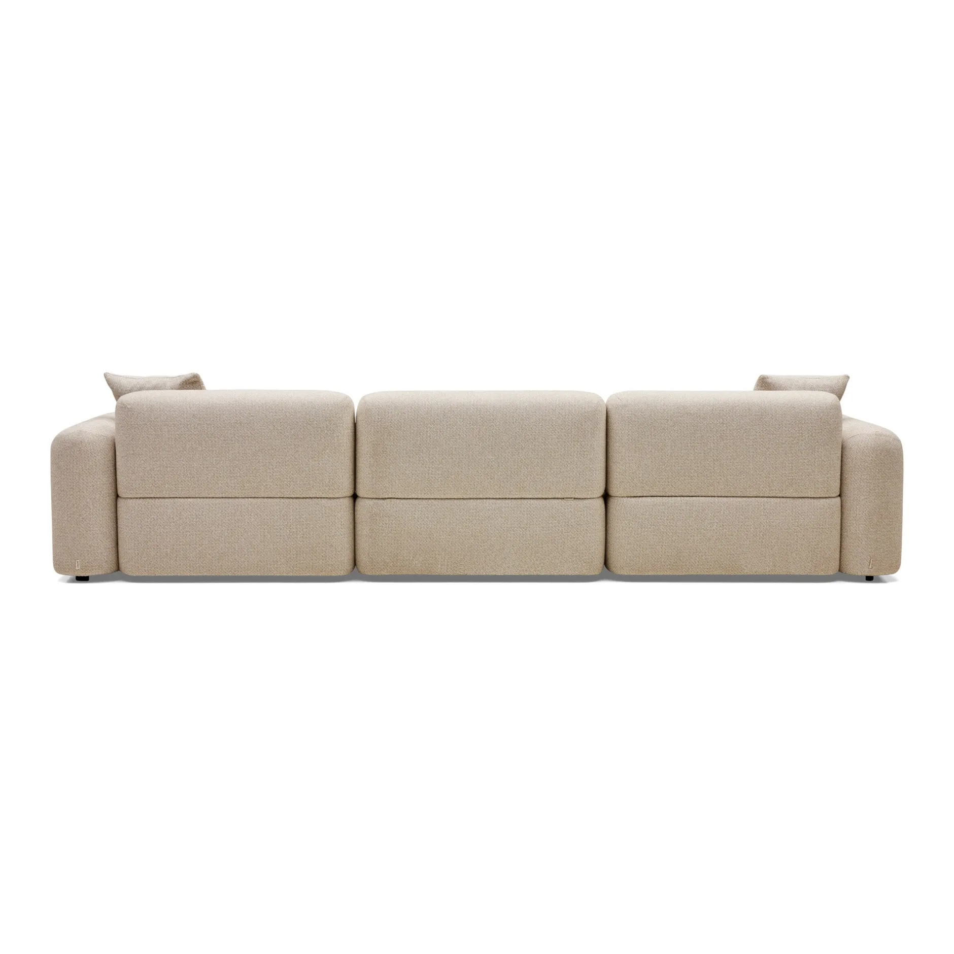 Clearance Horgans Pascal Modular Sofa 3 Seat with Ottoman Biscuit