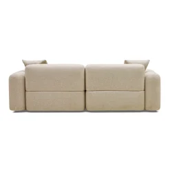 Best Horgans Pascal Modular Sofa 2 Seat with Ottoman Biscuit