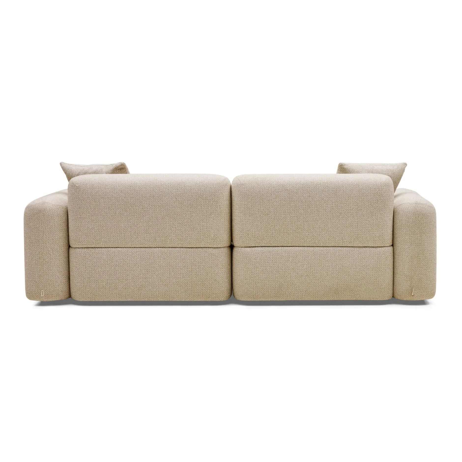 Best Horgans Pascal Modular Sofa 2 Seat with Ottoman Biscuit