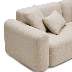 Best Horgans Pascal Modular Sofa 2 Seat with Ottoman Biscuit