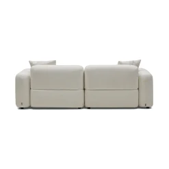 Outlet Horgans Pascal Modular Sofa 2 Seat with Ottoman Ivory White