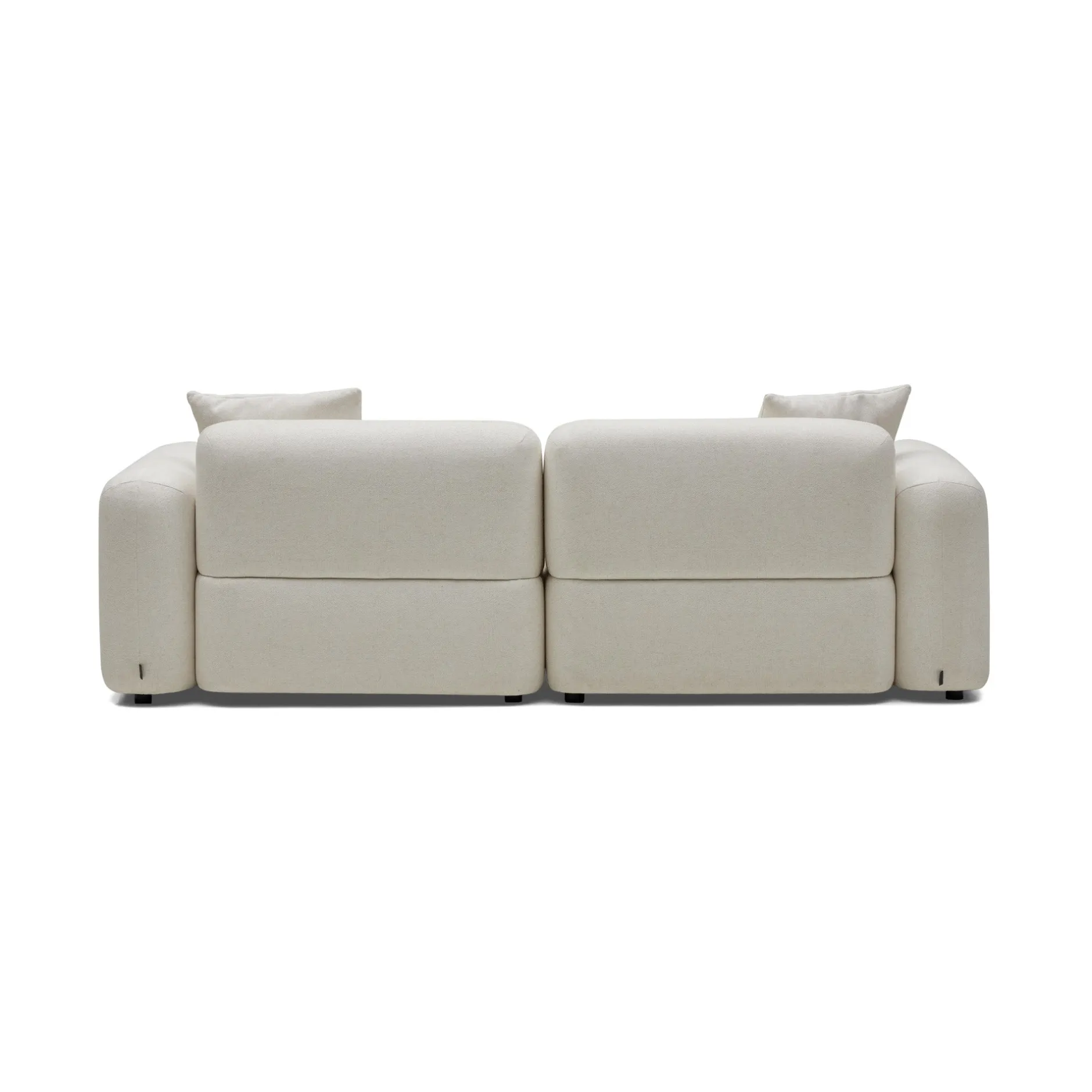 Outlet Horgans Pascal Modular Sofa 2 Seat with Ottoman Ivory White