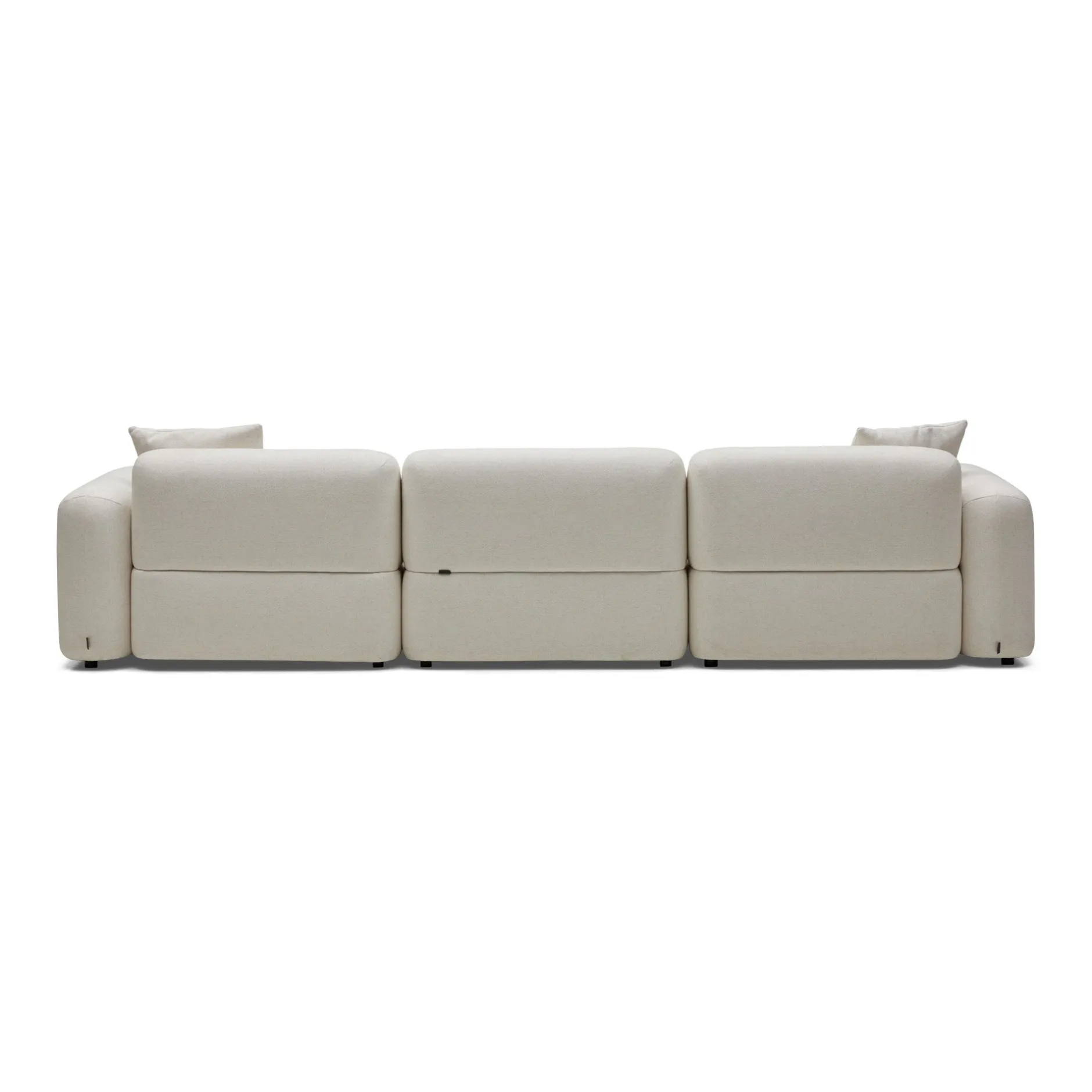 Online Horgans Pascal Modular Sofa 3 Seat with Ottoman Ivory White