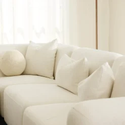 Online Horgans Pascal Modular Sofa 4 Seat Corner Ivory White