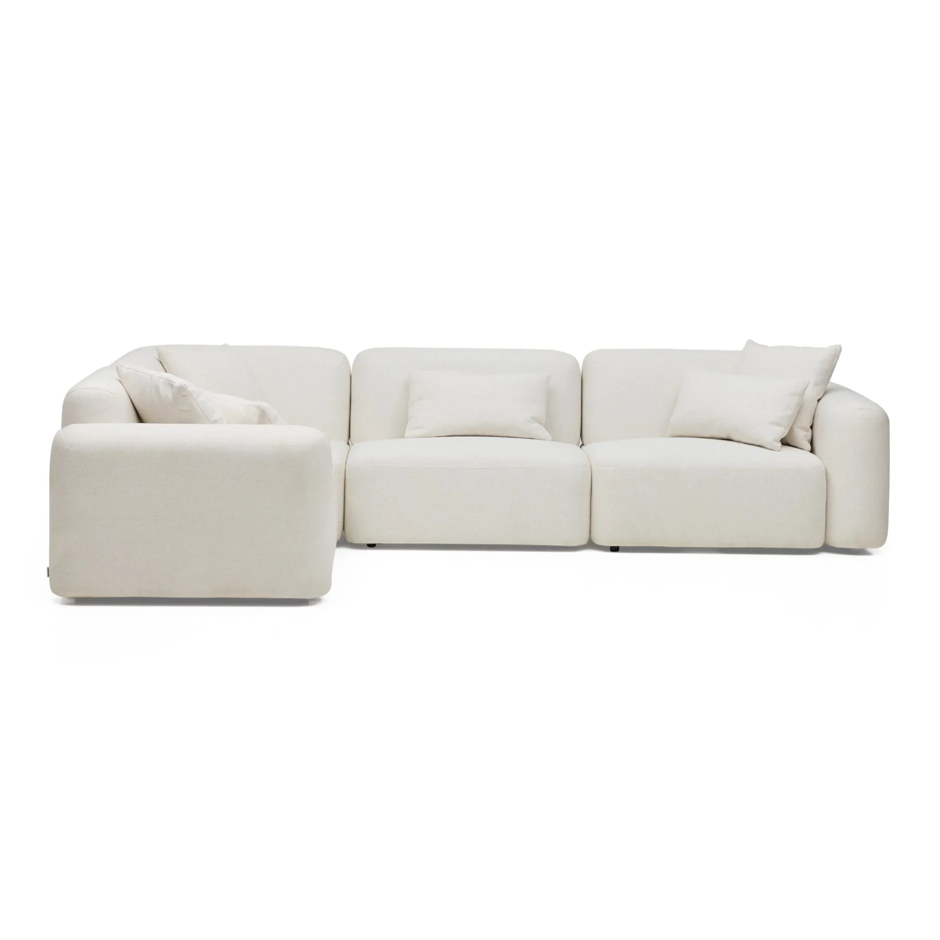 Online Horgans Pascal Modular Sofa 4 Seat Corner Ivory White