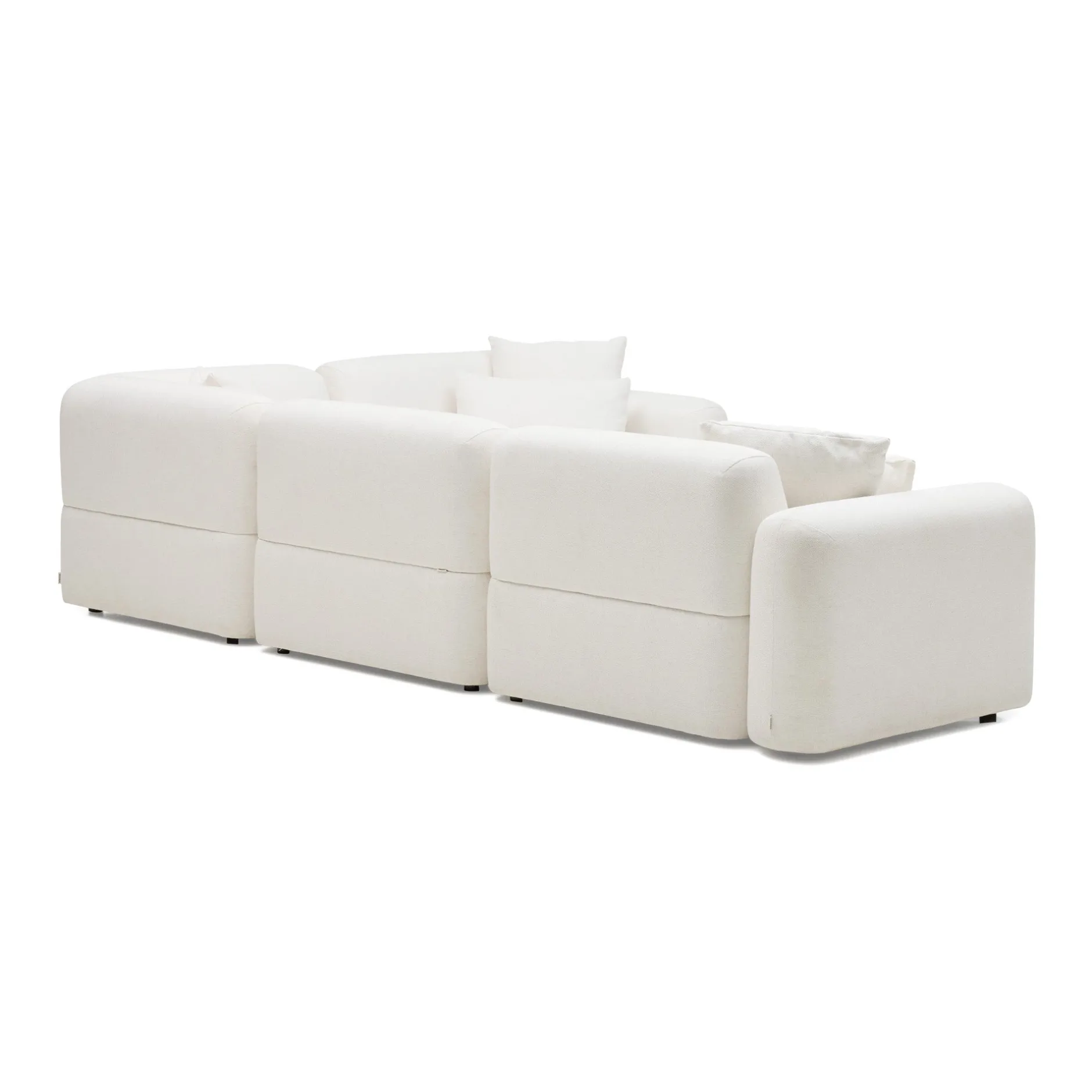 Online Horgans Pascal Modular Sofa 4 Seat Corner Ivory White