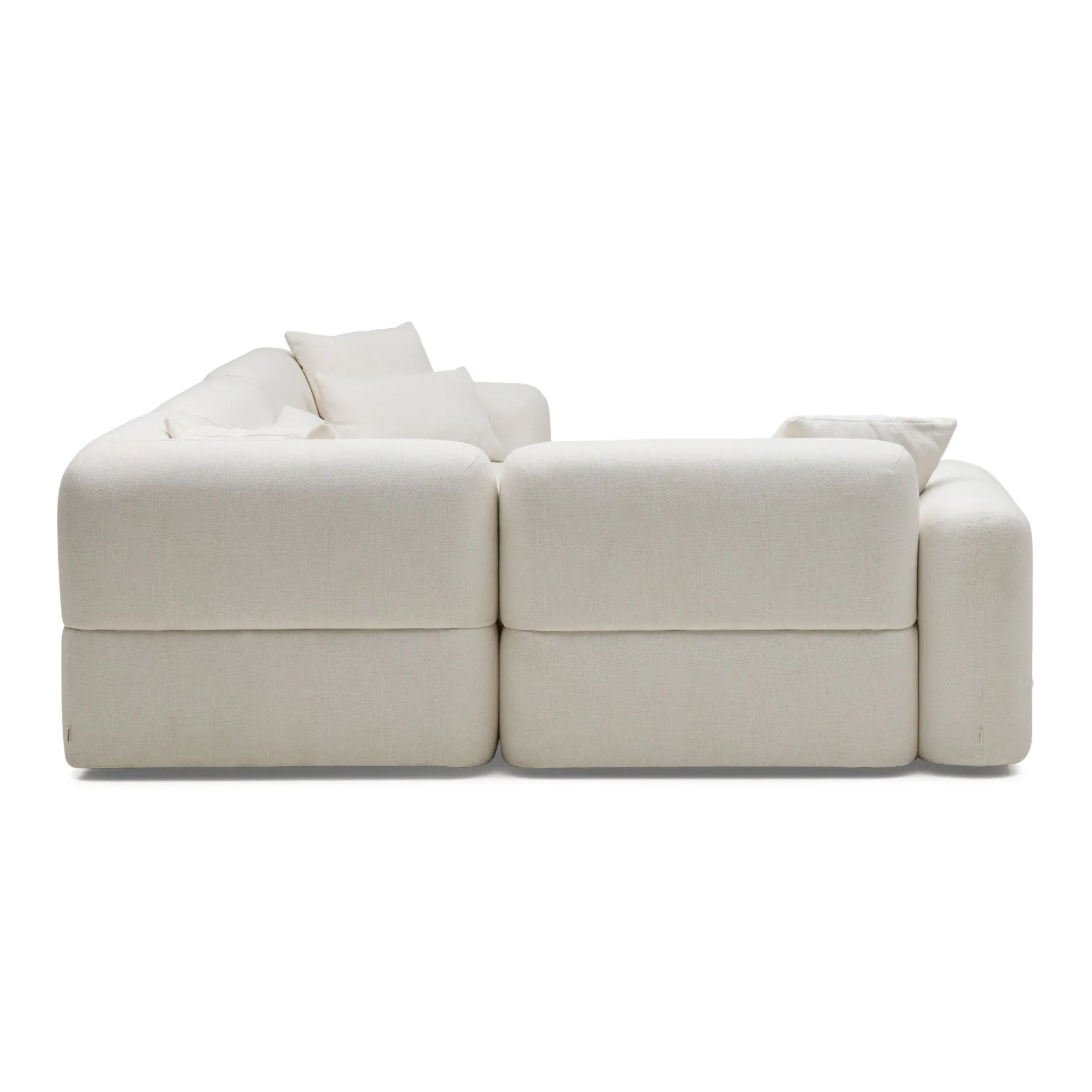 Online Horgans Pascal Modular Sofa 4 Seat Corner Ivory White