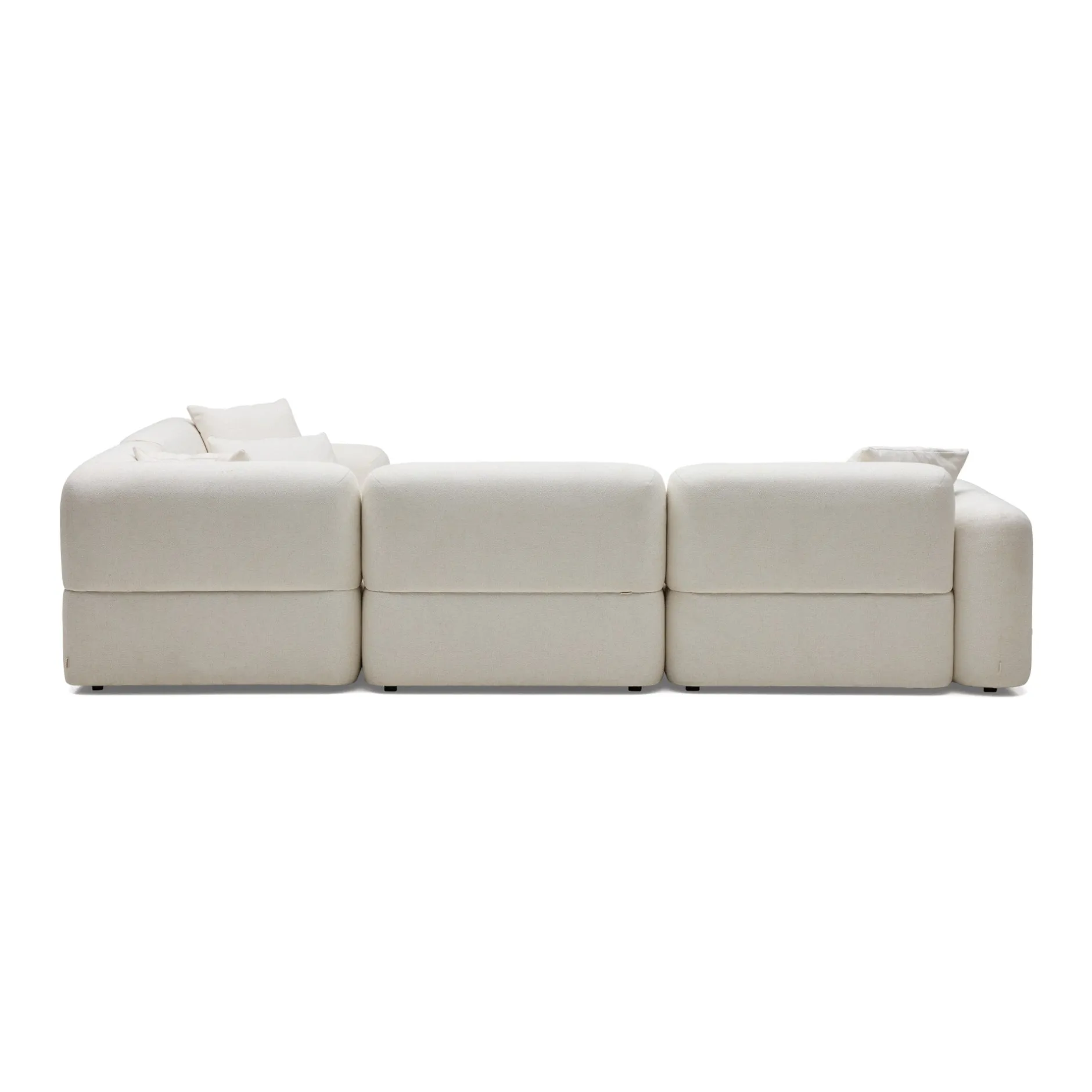 Online Horgans Pascal Modular Sofa 4 Seat Corner Ivory White