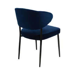 New Horgans Payton Dining Chair Navy Navy Velvet