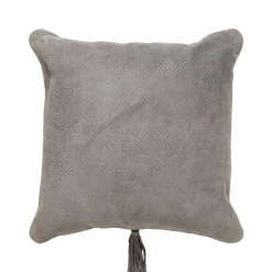 Outlet Horgans Pelle Leather Cushion Dark Grey 48x48 Dark Grey Leather