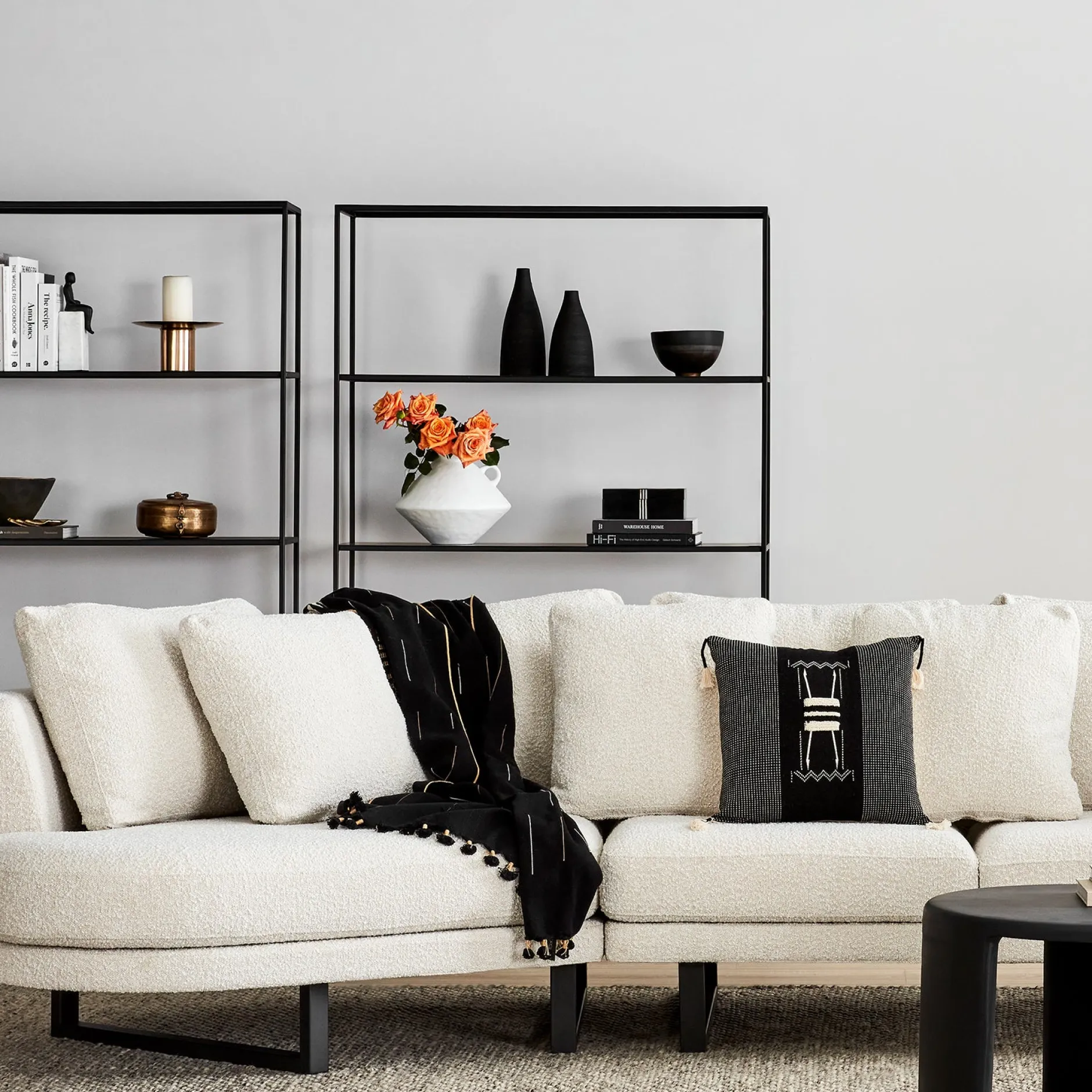 Fashion Horgans Perry Floor Shelf Black