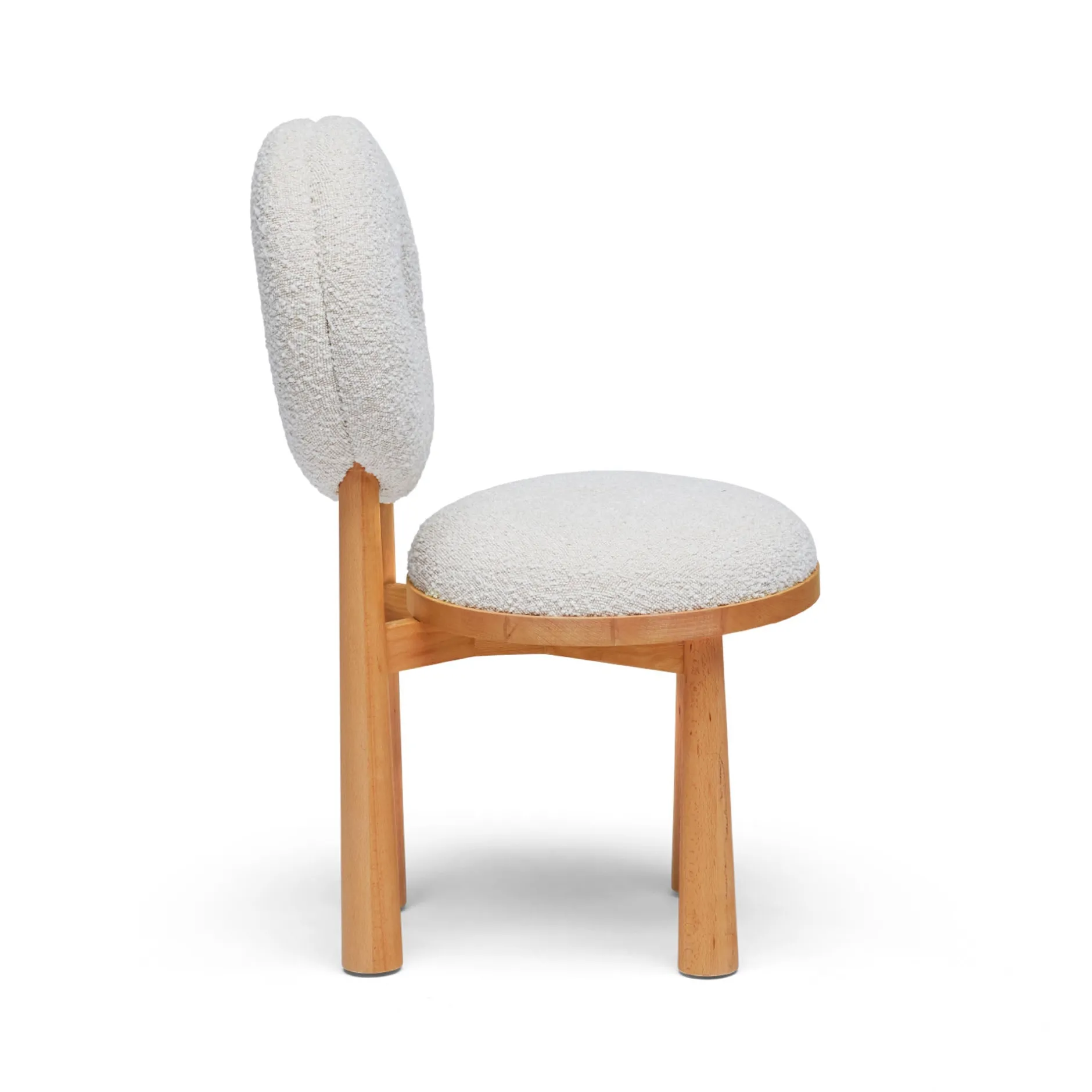 Clearance Horgans Peta Dining Chair Cream Cream Boucle