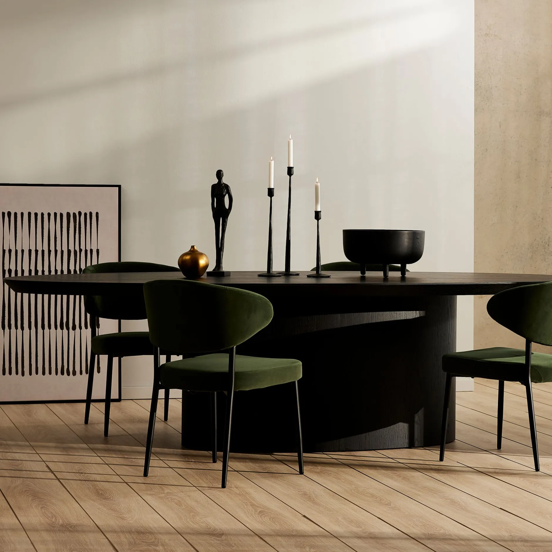 Fashion Horgans Pippa Oval Dining Table Large Black