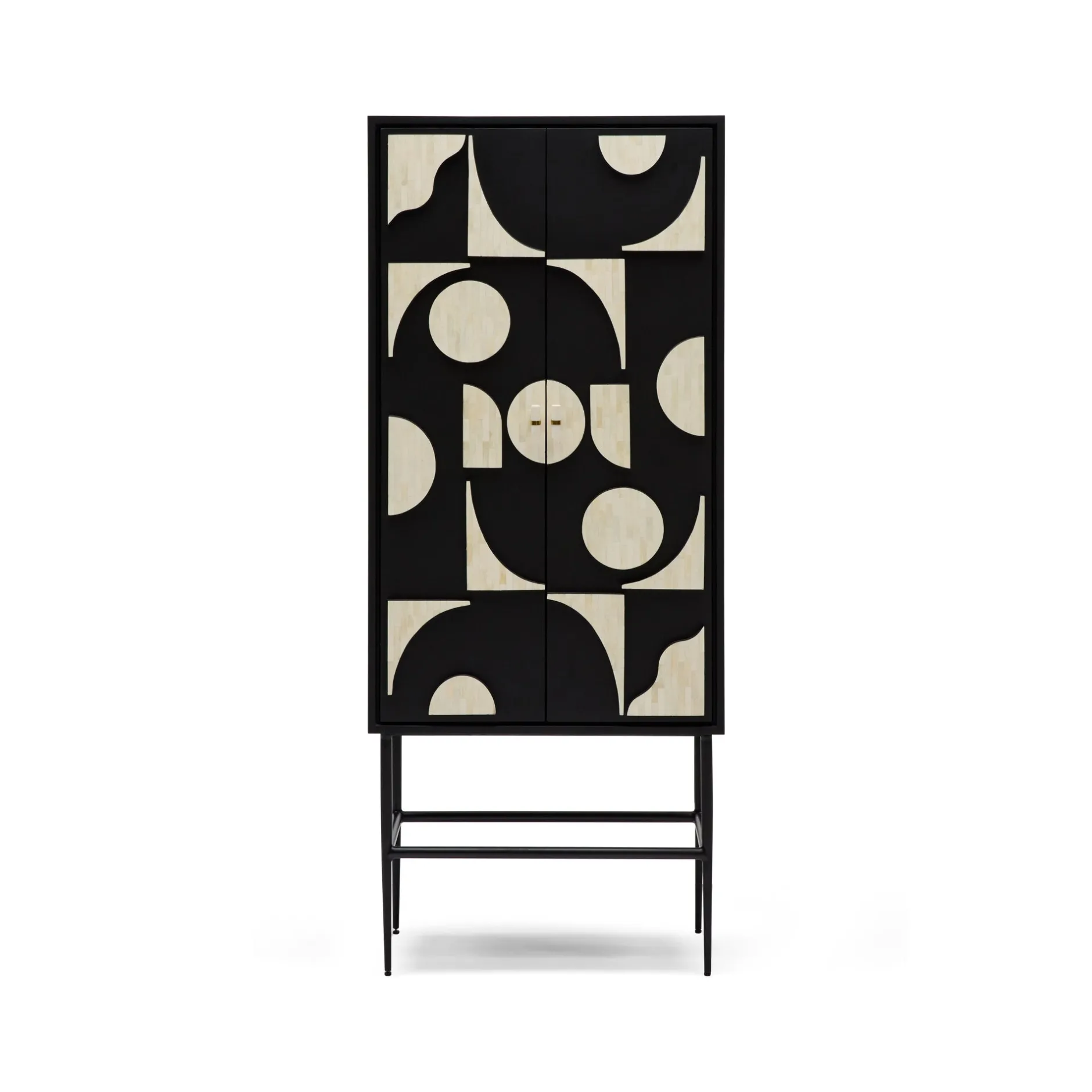 New Horgans Rives Bone Inlay Cabinet Black