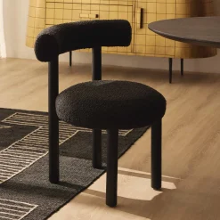Best Horgans Rossi Dining Chair Black Black Boucle
