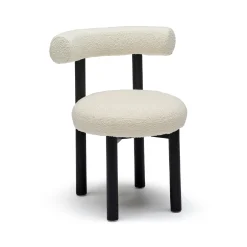 Fashion Horgans Rossi Dining Chair Ivory Ivory Boucle