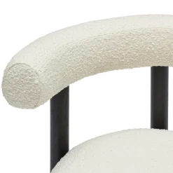 Fashion Horgans Rossi Dining Chair Ivory Ivory Boucle