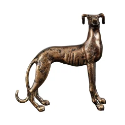 Hot Horgans Rudi Greyhound Sculpture Brass Brass Antique