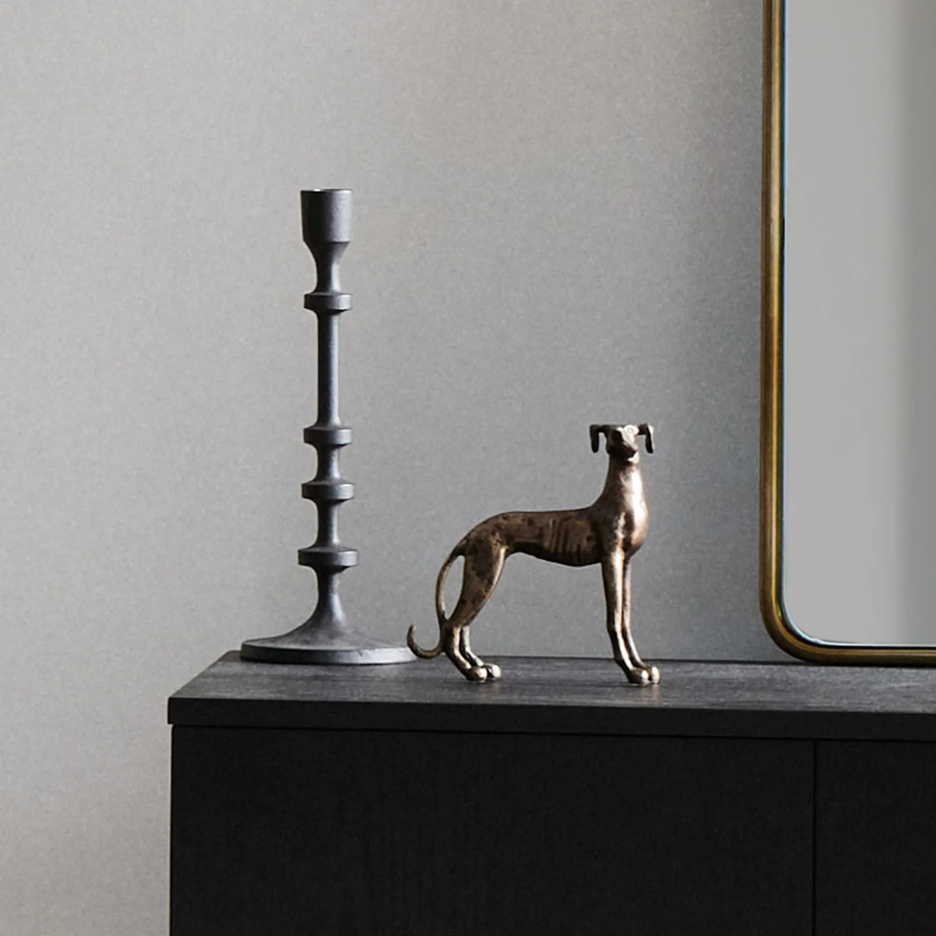 Hot Horgans Rudi Greyhound Sculpture Brass Brass Antique