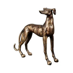 Hot Horgans Rudi Greyhound Sculpture Brass Brass Antique