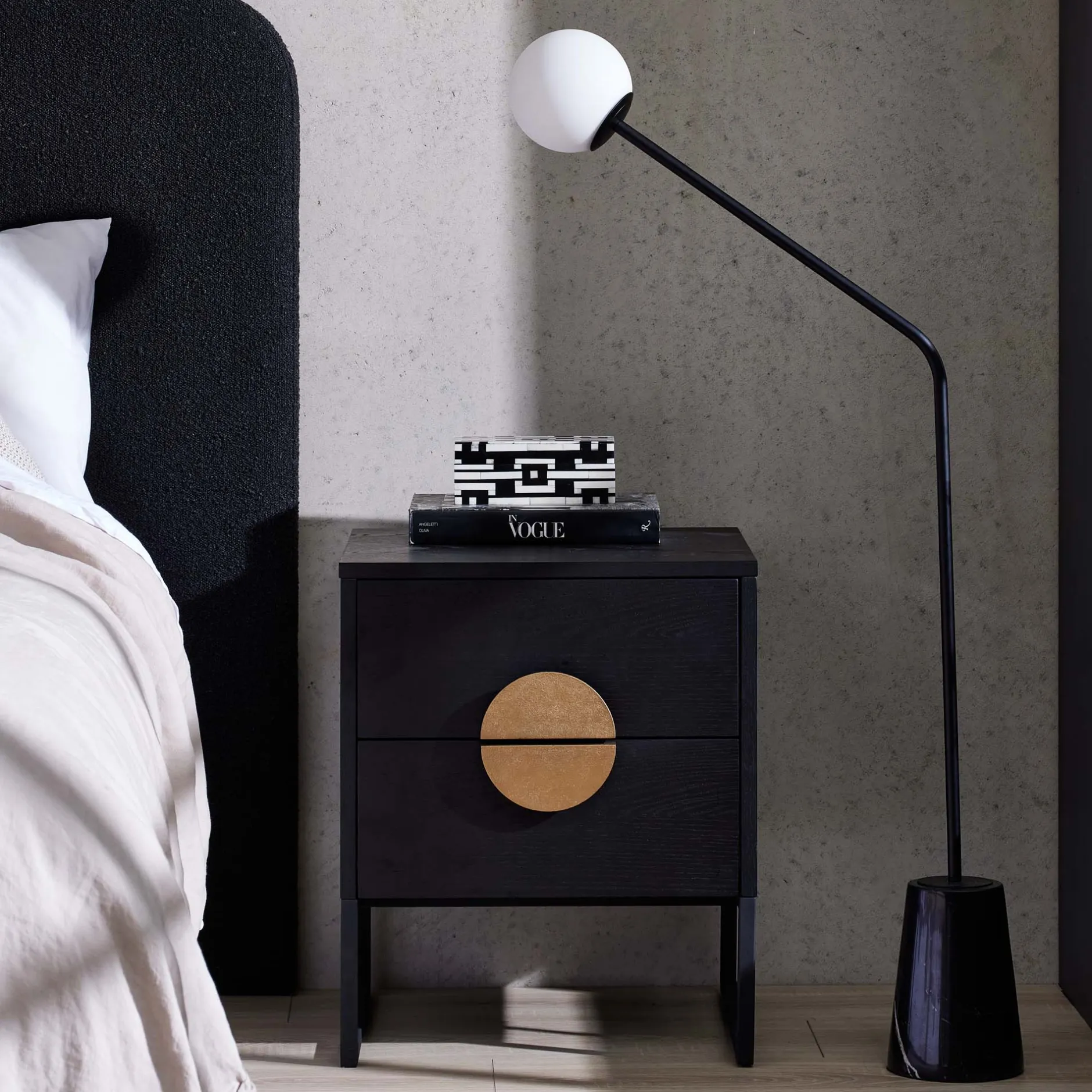 Sale Horgans Rune Floor Lamp Black & White