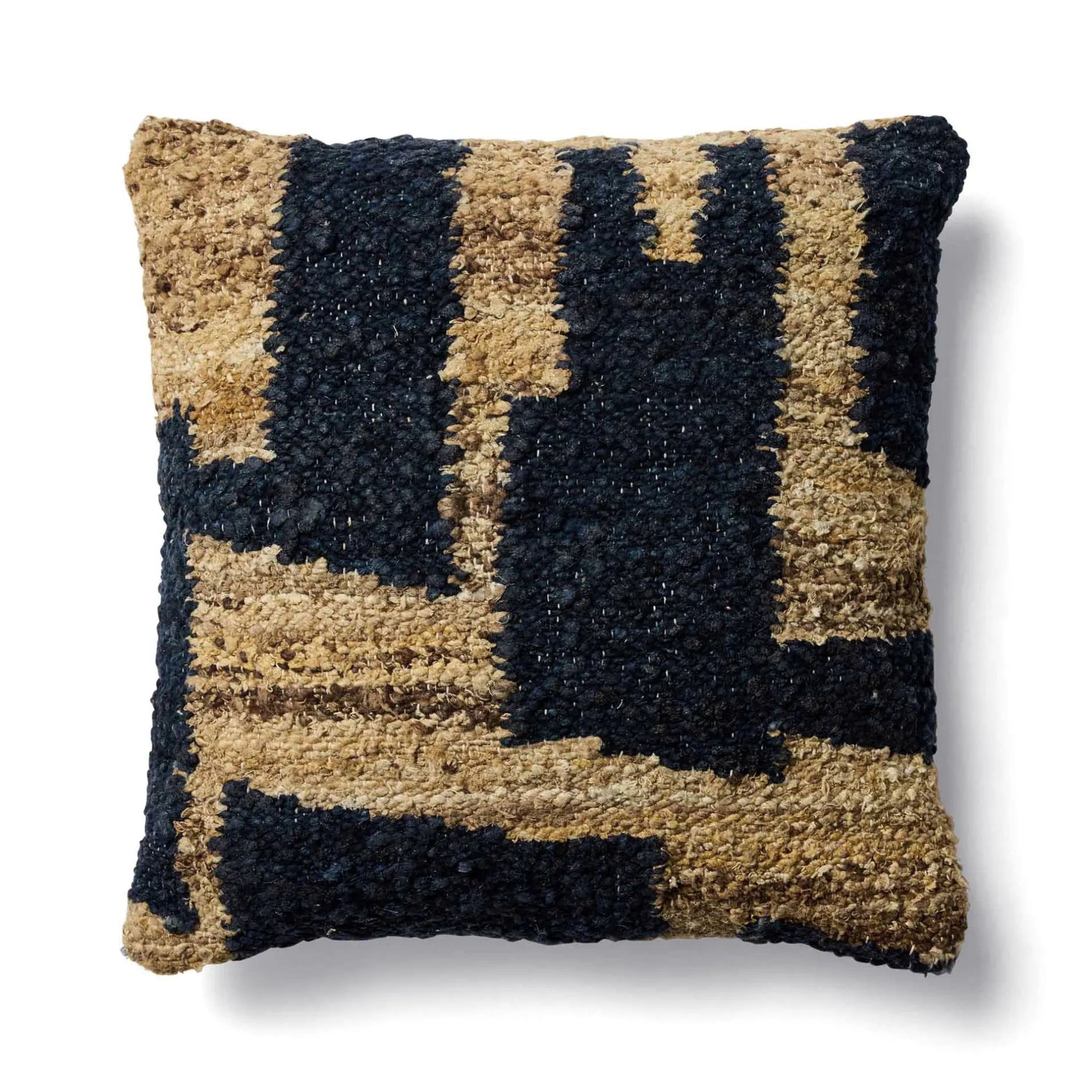 Clearance Horgans Russo Square Cushion 50x50 Blue & Natural