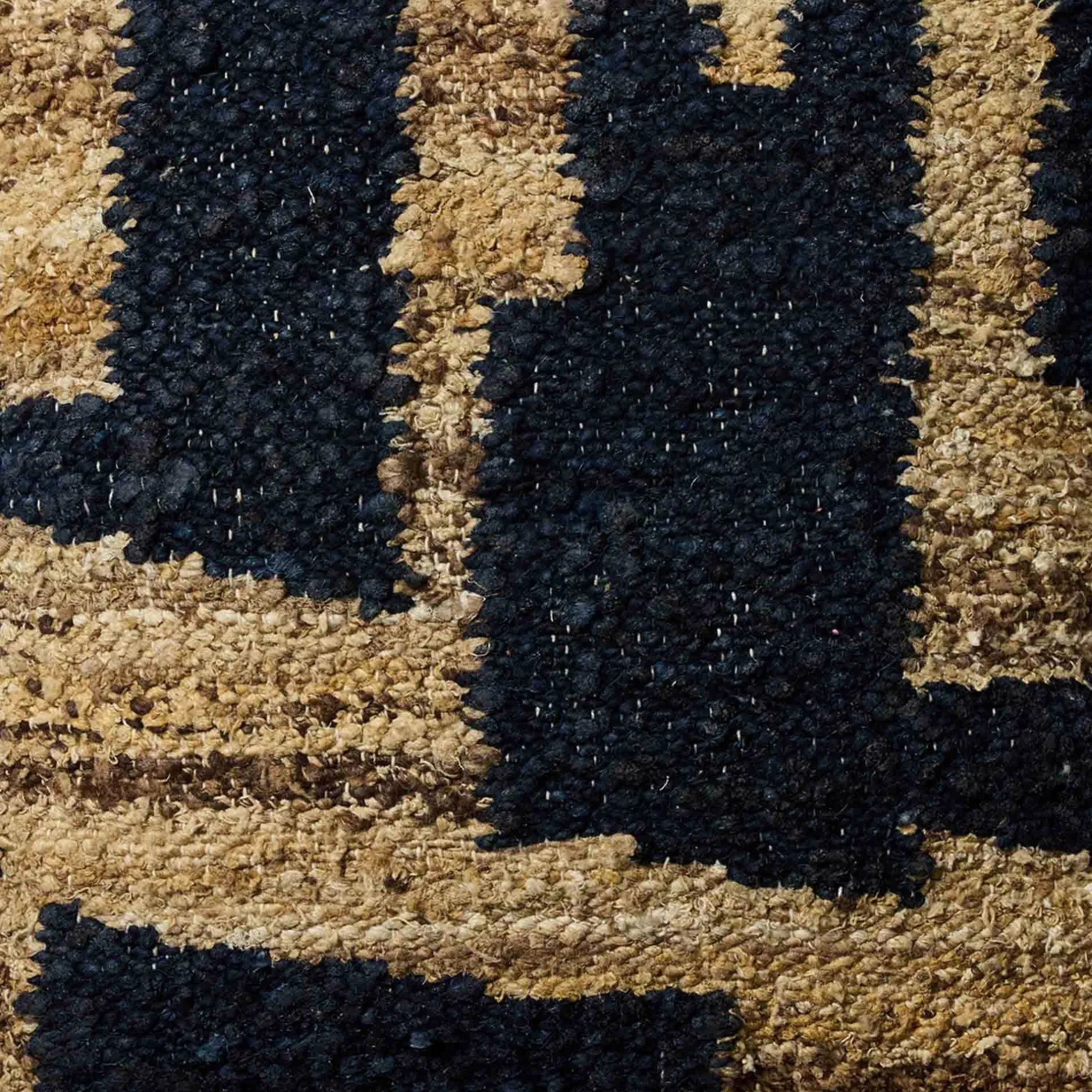 Clearance Horgans Russo Square Cushion 50x50 Blue & Natural