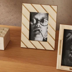Discount Horgans Sanda Photo Frame 4 x 6 Cream & Brass