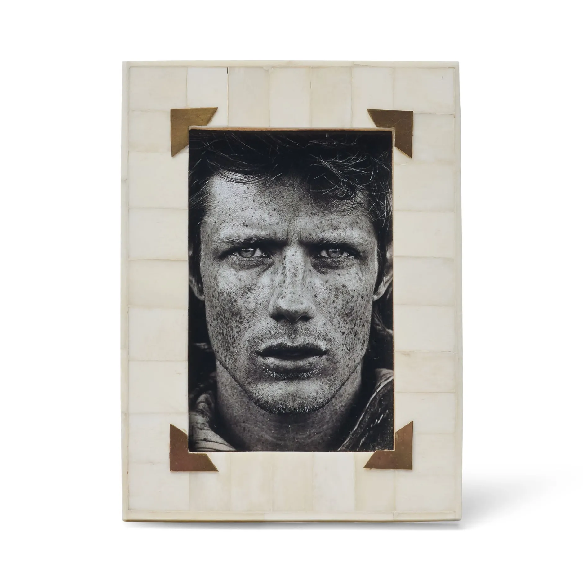 Hot Horgans Shaba Brass Photo Frame 4 x 6 Bone & Brass